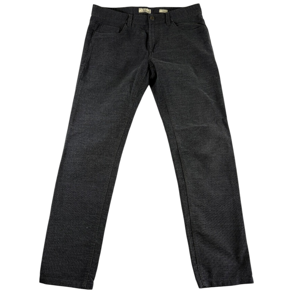 OVS Jack Regular Fit‎ 5 Pockets Pants Mens 36x32 Gray Flat Front Straight Leg